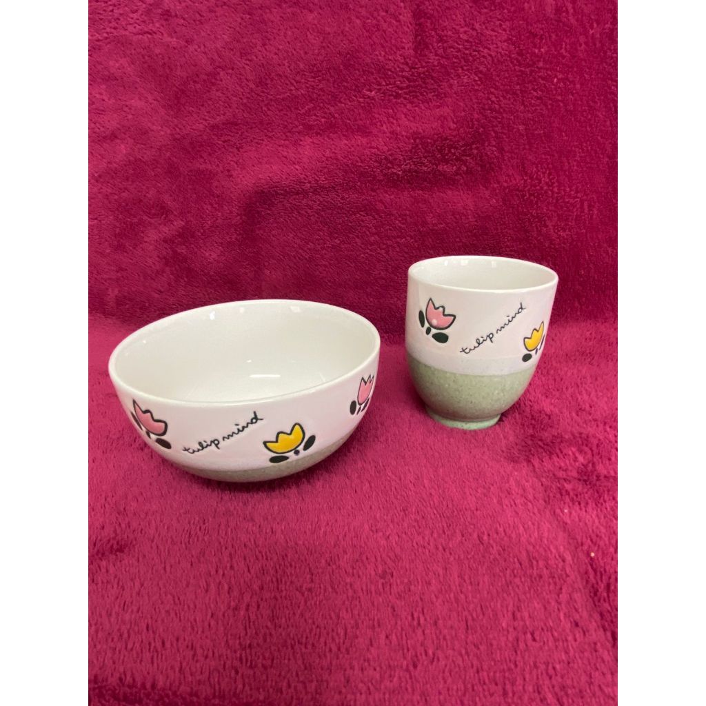 Conjunto Japonês tigela e copo