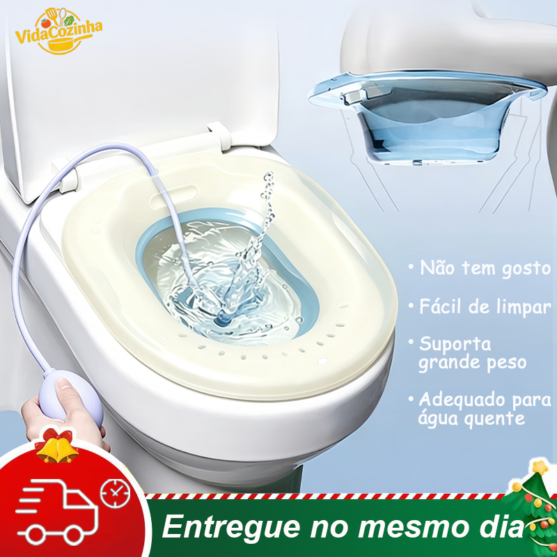 Portable Folding Bath Seat Basin for Postpartum Toilet Sprayer for Intimate Hygiene