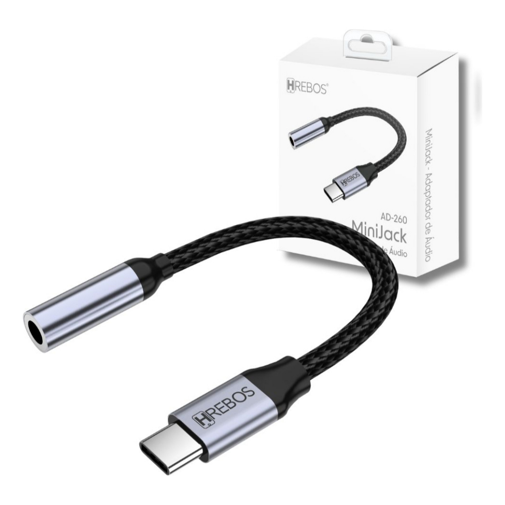 Placa De Som Adaptador Externa Tipo C Para P3 P2 Fone Microfone Wilight Cinza Para Pc Notebook Celular Computador