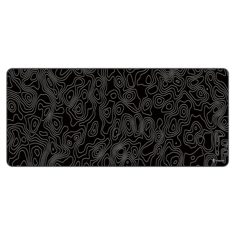 Mouse Pad Gamer Extra Grande Profissional 90x40 Deskpad Branco Preto Speed Topográfico PC Titorion