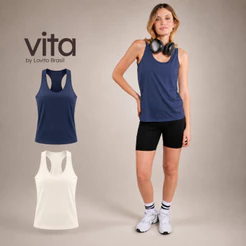 Lovito Vita Kit com 2 Regatas Femininas Esportivas Lisas PKB19952025