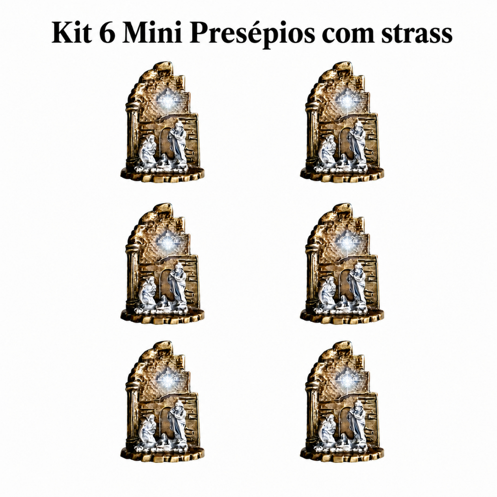 Kit com 6 Mini Presépios Ref.968