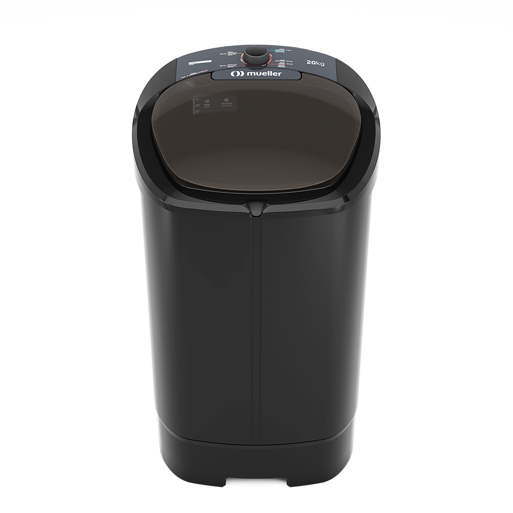 Imagem Tanquinho Mueller MLT20B 20 kg Lavagem por Turbilhonamento Semiautomático Preto 110V