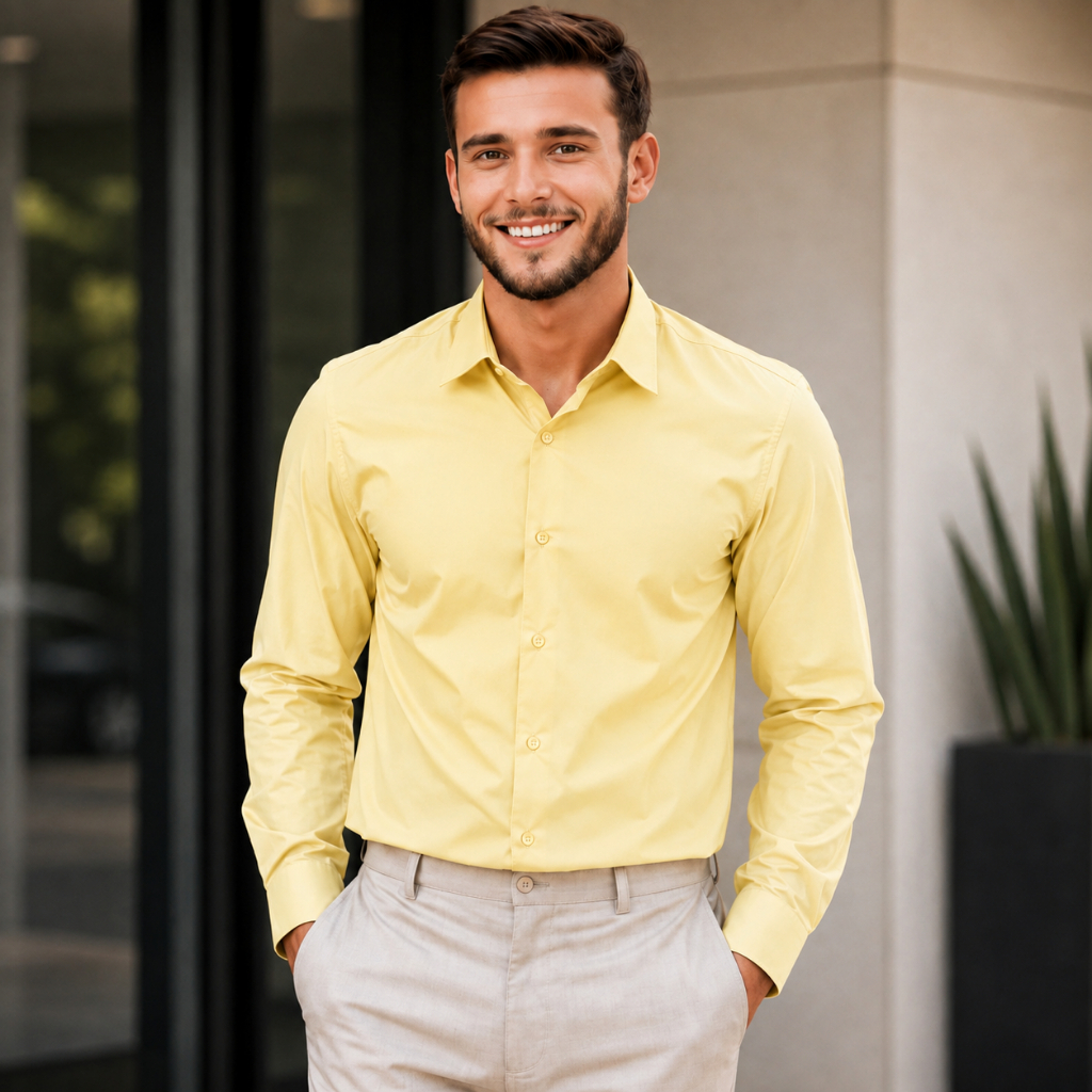 Camisa Social Passa Fácil Slim Confort Moda Evangélica Premium Manga Longa Algodão Escritório