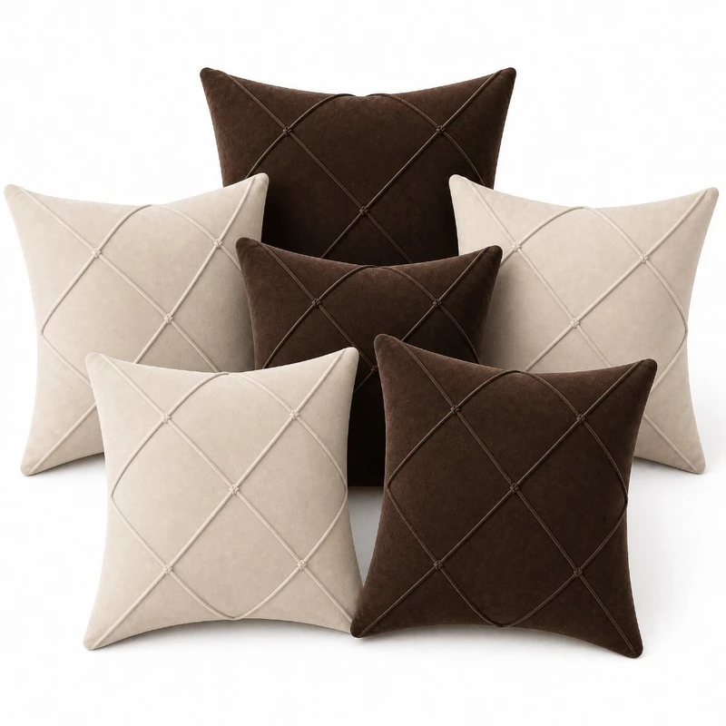 Capas de Almofada Suede Luxo 40x40 para Sofá Sala Quarto com Zíper — foto 2