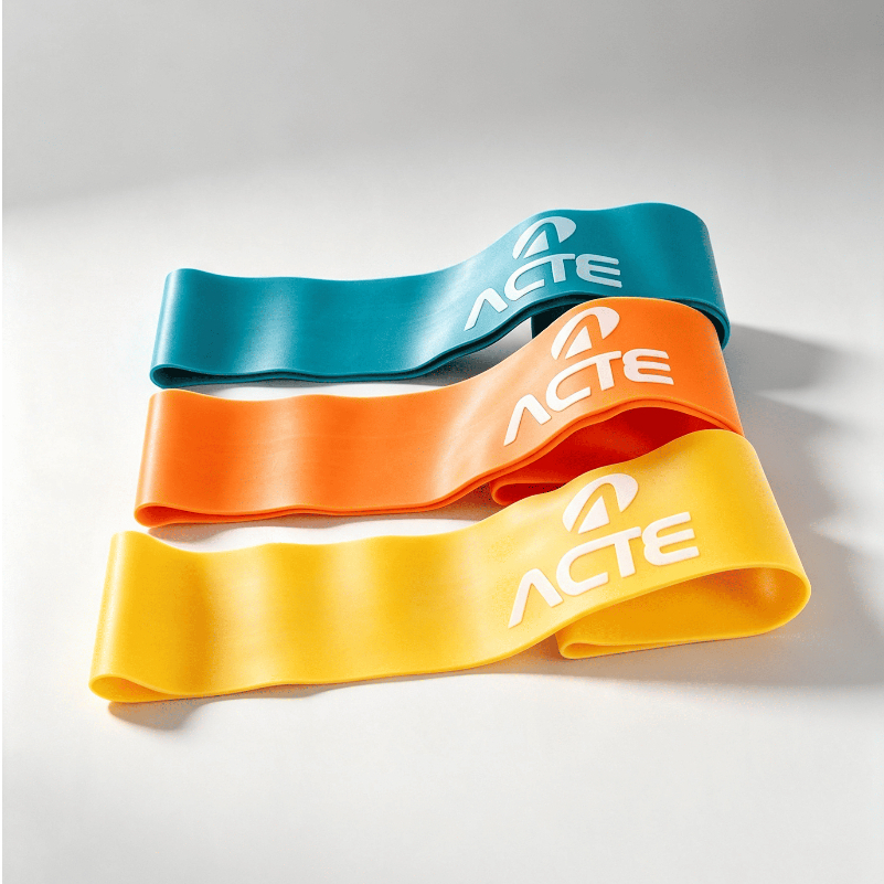 Kit Mini Band 3 Fita Faixa Elastica Para Exercicio Fisico Fitness Academia Acte