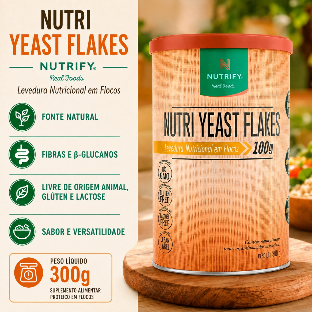 Nutrify Levedura Nutricional Flocos 300g Nutri Yeast Flakes
