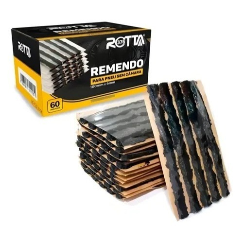 Refil Pneu Remendo Macarrão 6mm Preto - Semelhante Vipal