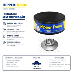 Disco de Freio Ventilado GM S10 1997 a 2011 Hipper Freios