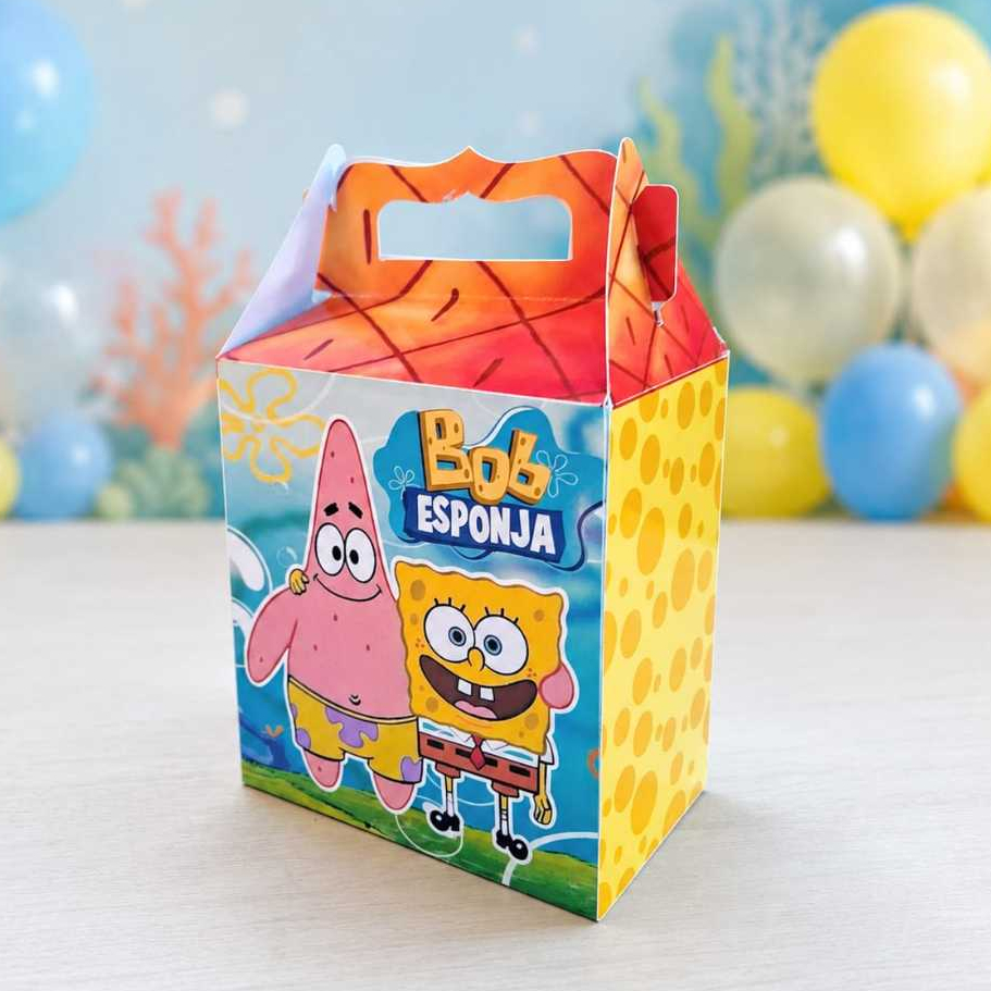 Caixa Lanchinho Bob Esponja Personalizada | Lembrancinha Bob Esponja | Festa Infantil | Aniversário | Maletinha