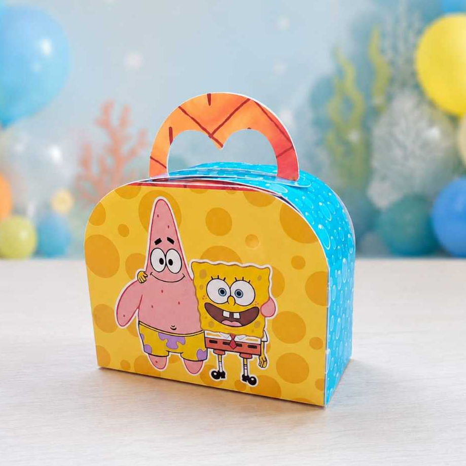 Caixa Maleta Bob Esponja Personalizada | Lembrancinha Bob Esponja | Festa Infantil | Aniversário | Maletinha