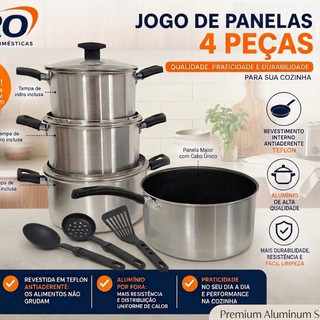 JOGO De Panela Alumino e Teflon por dentro - Panelas Grandes NOVIDADE - VRO Assadeiras Pr…