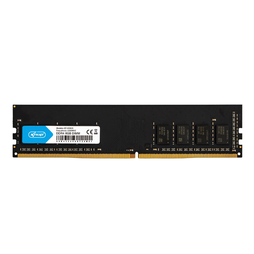 Memória RAM Knup 8GB DDR4 3200MHz DIMM Desktop PC KP-HD835 Intel AMD
