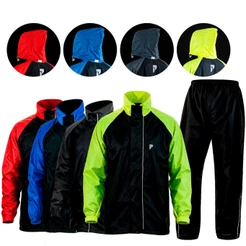 Conjunto Capa de Chuva Nylon Masculino Impermeável Forrado Bolso Interno Zíper Capuz Refletivo Traveller Pioneira