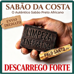 Sabão da Costa Africano + Palo Santo ( Limpeza Energética ) Pesada Descarrego fácil UMBANDACANDOMBLÉ