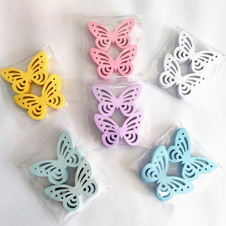 100 Borboleta 6 cores vazada papel  Festa Encanto borboleta de papel topo de bolo encanto