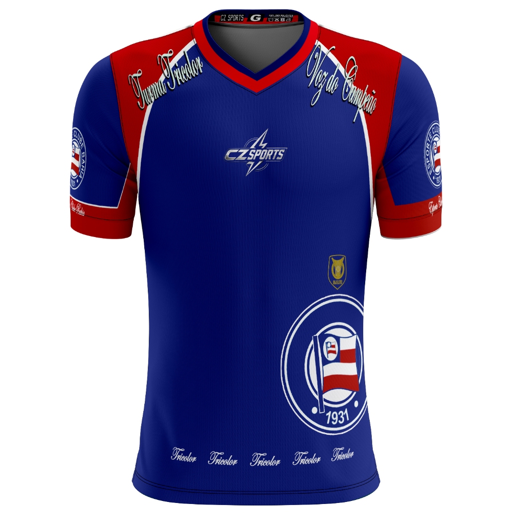 camisa futebol tricolor camiseta bahea dry esportiva time blusas times treino bahia camisas fitness