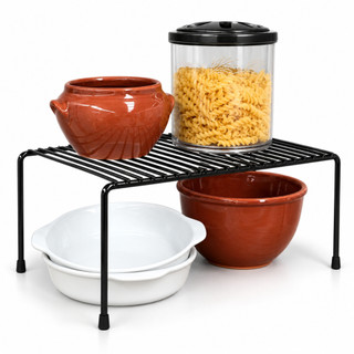 Conjunto 5, 4, 3 ,2 ou 1 Organizador Aramado 32cm de Armário Preto Branco Prateleira Suporte Aço