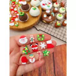 Mix Natal Sprinkles, Confeitos de Açúcar, Apliques Comestíveis ref. 02