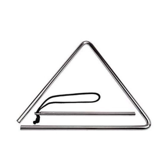 TRIANGULO MUSICAL AÇO CROMADO 30CM X 10MM COM BATEDOR XOTE BAIÃO FORRÓ PROFISSIONAL