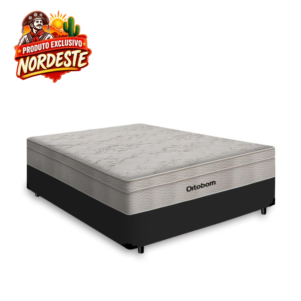 Cama Box com Colchão de Molas Ensacadas Ortobom AirTech Casal 138cm