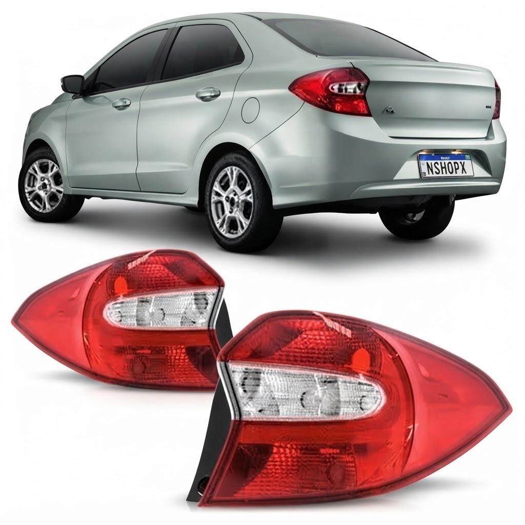 Par Lanterna Ford Ka Sedan 2015 2016 Sinaleira Bicolor Cristal