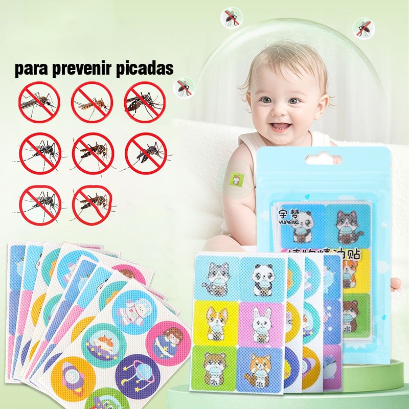 Kit6 A216 Crianças Ao Ar Livre Adesivo Mosquito Patch Repelente Natural