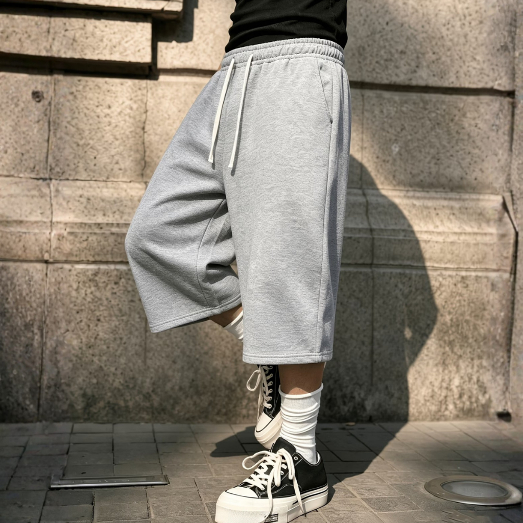 Bermudão Moletom Baggy Oversized Masculino Bermuda Longa Streetwear Algodão