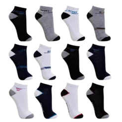 Kit 12 Pares Meia Soquete Cano Curto Masculina