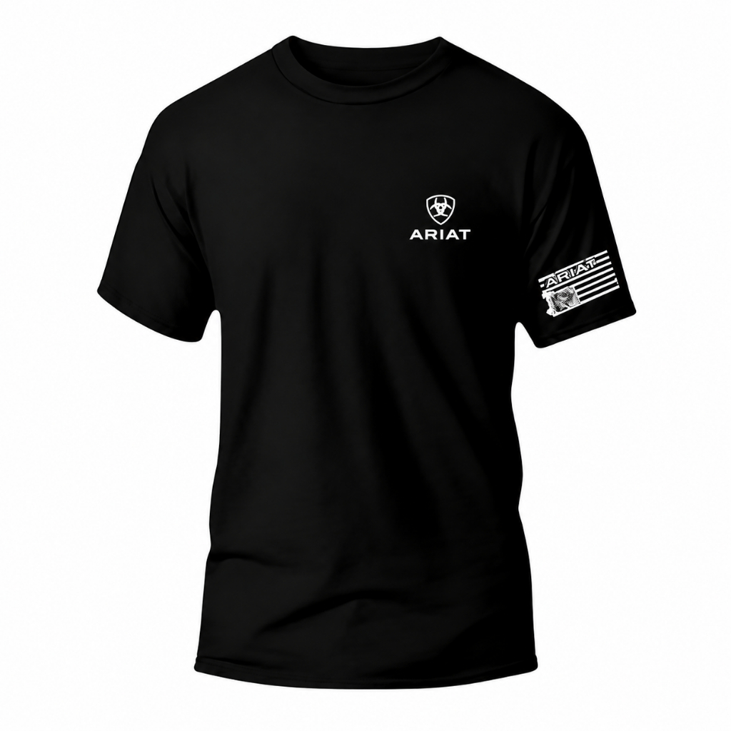Camiseta Masculina ARIAT USA Country Cowboy TXC Rodeio Peão Agro Western 100% Algodão Premium Tshirt Unissex Confortável