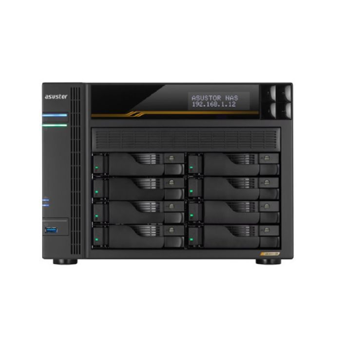 Storage Asustor Lockerstor 8 Gen3 AMD Ryzen V3C14 16GB DDR5 8 Baias S/ HD - AS6808T