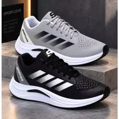 Kit 2 Pares de Tenis Masculino Esportivo Casual Super Leve Confortável Estiloso Ideal Para Corrida Caminhada Academia