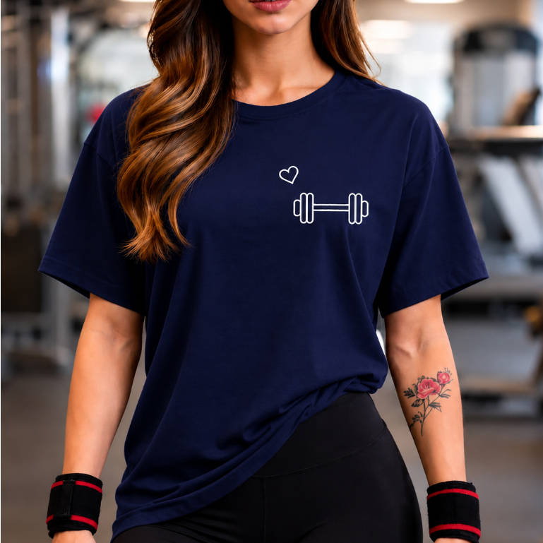 Camiseta Feminina Fitness Academia Esportiva Estampada Confortável