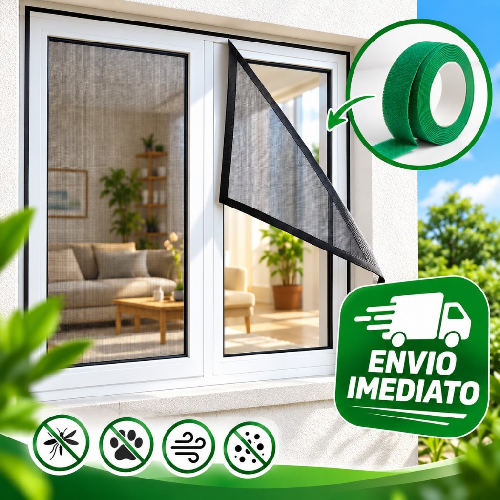 Tela Mosquiteiro  Janela e Porta com Velcro | Fibra de Vidro Resistente e Lavável  Fácil Instalação