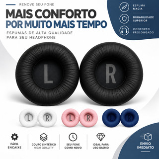 Kit de Almofadas Coloridas para Fones JBL JR JR300, JR300BT, JR310 e JR310BT