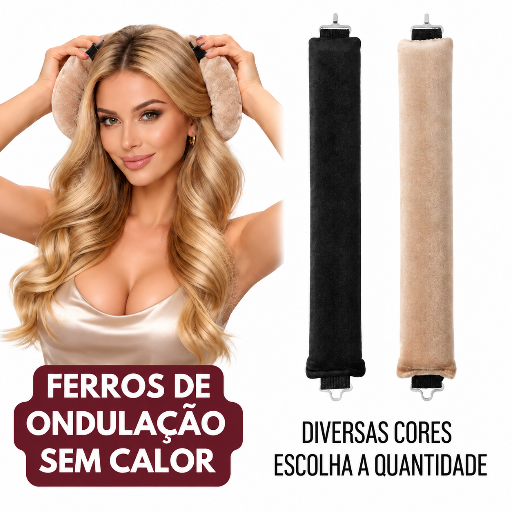 ANA1108 Modelador De Cabelo Sem Calor Hastes Flexíveis Com GanchoCabelos Lindos