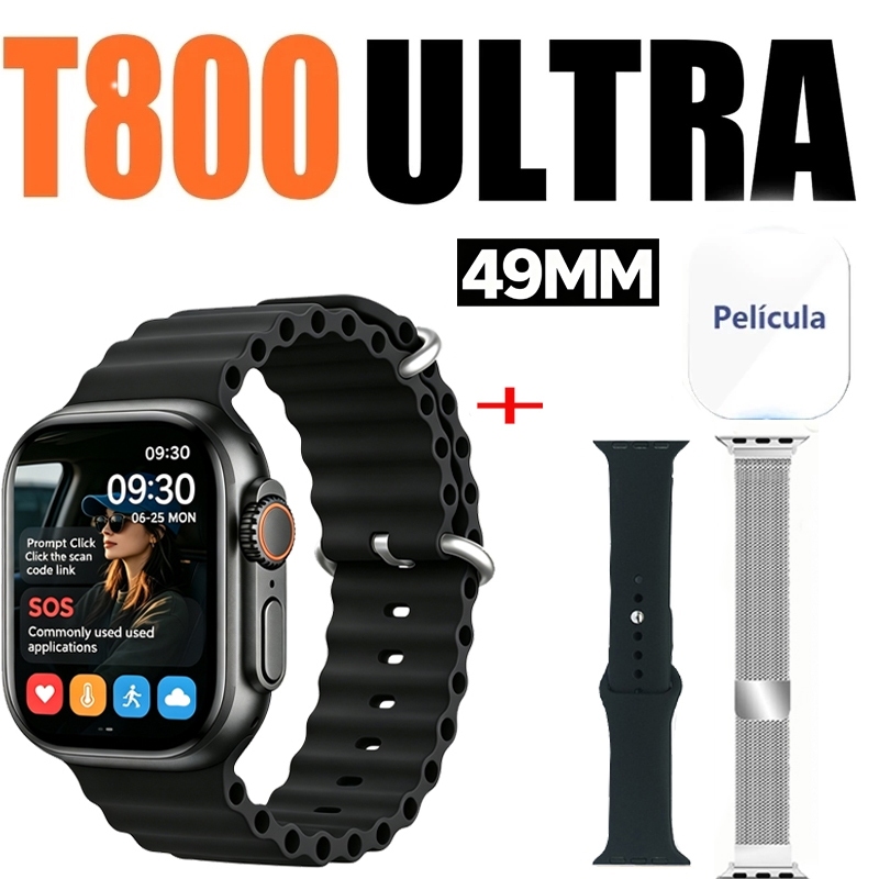 Novo 2026 smartwatch T800  ULTRA MAX Carregamento sem fio relógio inteligente 2.02 inches Série 9 Bluetooth Call