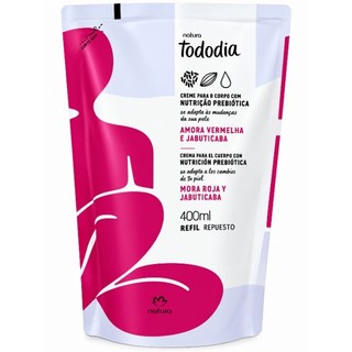 Refil Creme Desodorante Nutritivo para o Corpo Tododia Amora Vermelha e Jabuticaba
