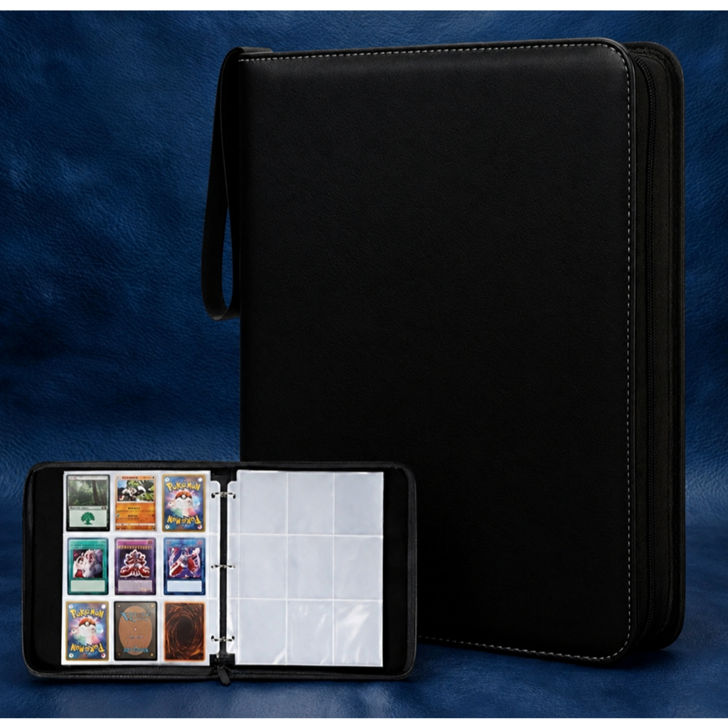 Álbum Fichário Para 900 Cards Pokémon Magic Yugioh Com Ziper