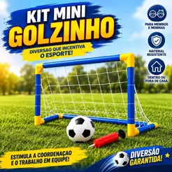 Kit Futebol Infantil Golzinho Completo Mini Trave Com Rede Bola Bomba Brinquedo Crianças Presente