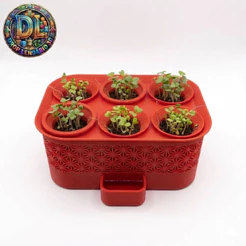 Drop Lendário Vaso Autoirrigável Para Microverdes E Brotos Comestíveis Mini Floreira De Mesa Decoração Planta 3D Horta