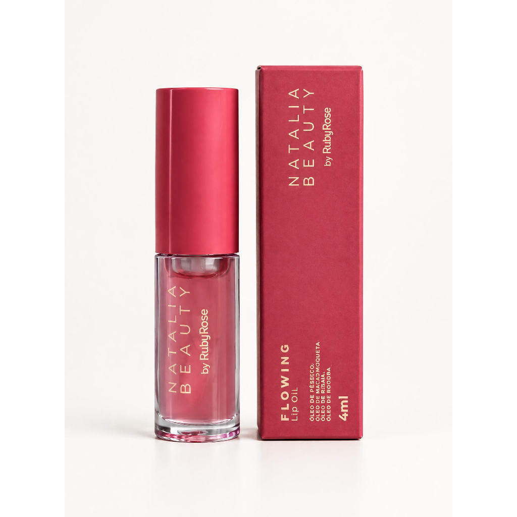 Lip Oil Ruby Rose Natalia Beauty 4ml Hidratante Labial Alta Qualidade Facil Aplicacao