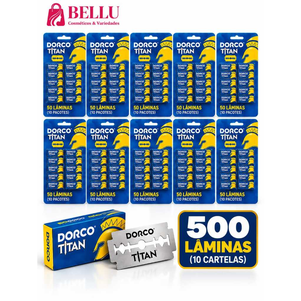 Kit 10 Cartelas de Lâmina para Barbear Dorco Titan - Precisão e Conforto com Design Avançado