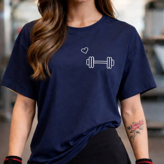 Camisetão T-shirt Basic Unissex 100% Algodão Feminina Gym Treino Academia Fitness Musculação