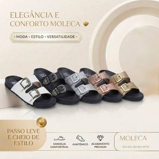Sandalia Moleca Feminina Birken Rasteira Fivela Rasteirinha Original Papete Slide Casual Dia A Dia