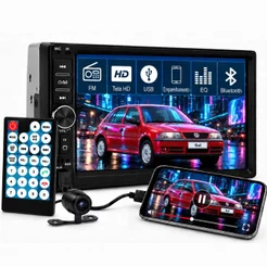 Central Multimidia Bluetooth Espelhamento de Tela Câmera Moldura Vw Gol G3 00 01 02
