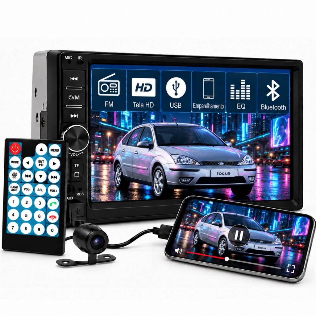 Central Multimidia Focus 2001 A 2008 Camera Ré Bluetooth