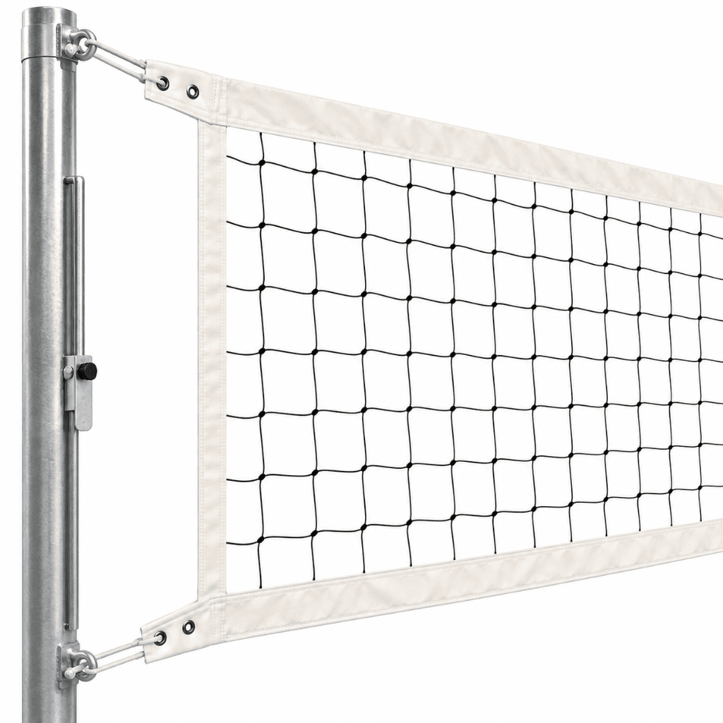 Rede de Vôlei Oficial de Quadra Indoor 4 Faixas 100% Algodão de Alta Resistência