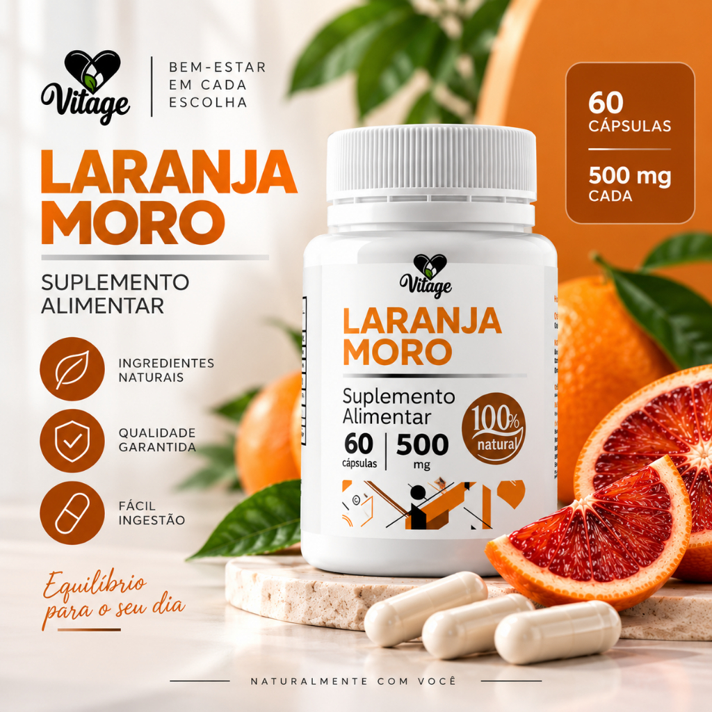 LARANJA MORO VITA C  500MG  60CÁPS Envio Imediato