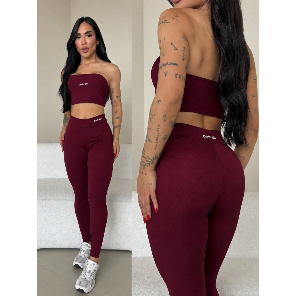 Conjunto ATHENA academia top faixa calça legging ginastica yoga corrida esporte treino